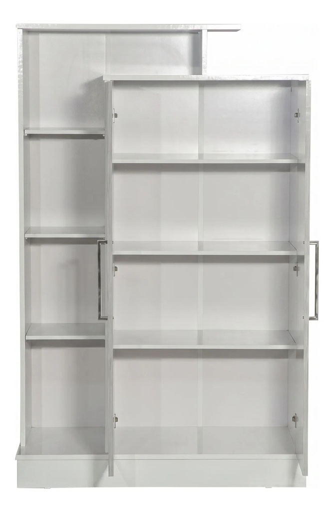 Modular Multifunción Máximo Blanco-gris 2 Puertas 6 Estantes Blanco/gris