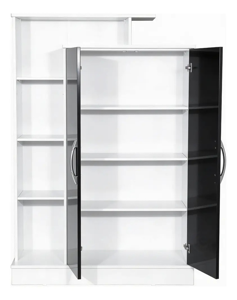 Modular Mueble Aparador Multifuncion Melamina Negro/blanco Negro/blanco