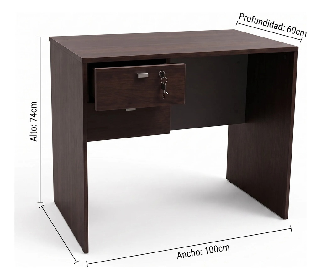 Escritorio Dormitorio Platinum 501 1m X 0.74m X 0.6m Tabaco Tabaco
