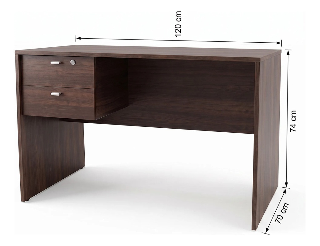Escritorio Platinum 502 Melamina 120cm X 74cm X 70cm Tabaco Tabaco