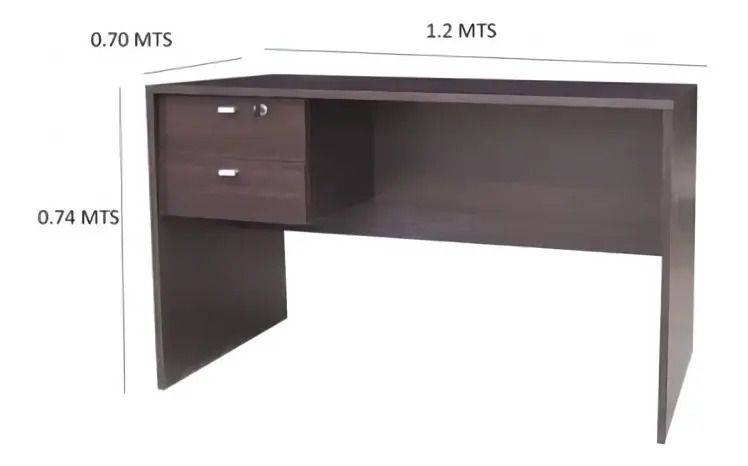 Escritorio Platinum 502 Melamina 120cm X 74cm X 70cm Tabaco Tabaco