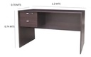Escritorio Platinum 502 Melamina 120cm X 74cm X 70cm Tabaco Tabaco