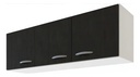 Alacena De Cocina 1,40mt Color Blanco Con Roble Termo Negro Blanco Con Roble Termo Negro