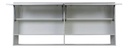 Mueble Alacena Moderna 140 Cocina 2 Ptas Especiero Melamina Gris Macadan - Blanco