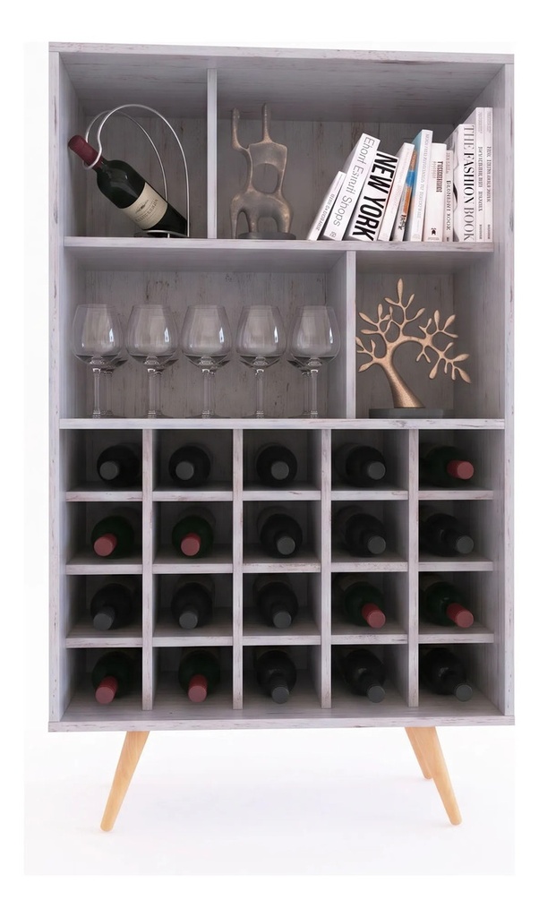 Estanteria Delos Esc Con Bodega 2 Estantes Dl886 Gris Gris