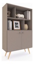 Estanteria Delos Escandinava 2 Puertas 2 Estantes Dl 885 Gc Gris Cubanita
