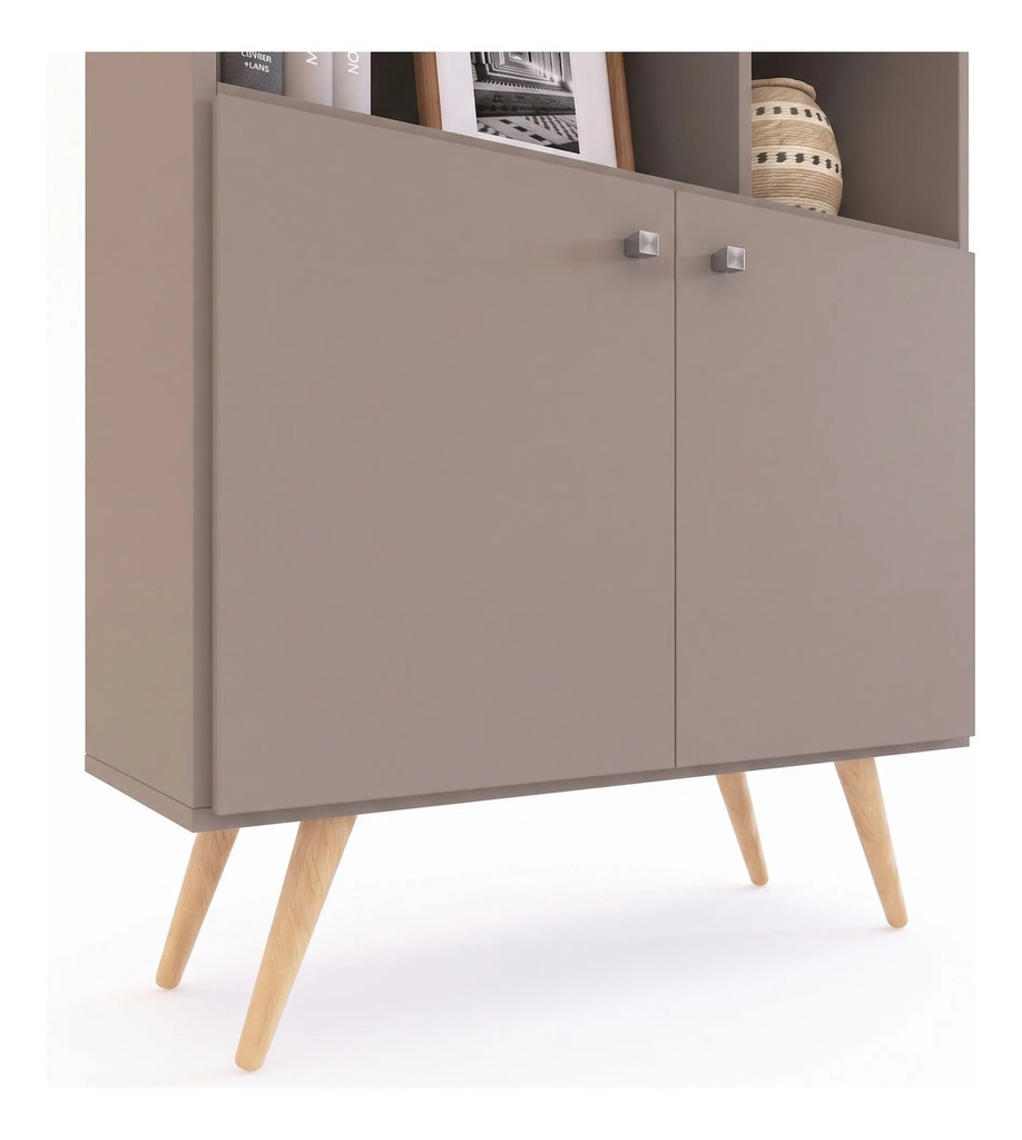 Estanteria Delos Escandinava 2 Puertas 2 Estantes Dl 885 Gc Gris Cubanita