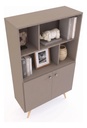 Estanteria Delos Escandinava 2 Puertas 2 Estantes Dl 885 Gc Gris Cubanita