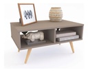 Mesa Ratona Escandinava Nordico Maciza Dl889 Gris Cubanita Gris Cubanita