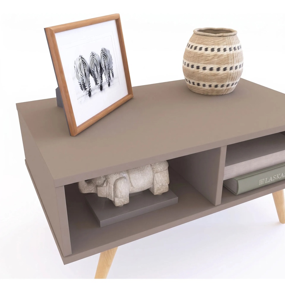 Mesa Ratona Escandinava Nordico Maciza Dl889 Gris Cubanita Gris Cubanita