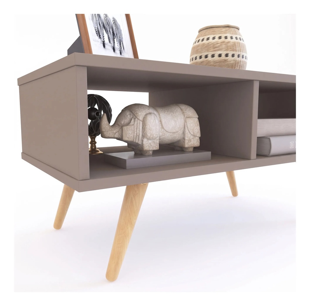 Mesa Ratona Escandinava Nordico Maciza Dl889 Gris Cubanita Gris Cubanita