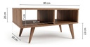 Mesa Ratona Escandinava Nordico Maciza Dl889 Gris Cubanita Gris Cubanita