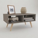 Mesa Ratona Escandinava Nordico Maciza Dl889 Gris Cubanita Gris Cubanita