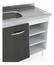 Bajo Mesada Delos Ind Nac Dl618 1 Pta 3 80cm Blanco Fresno Negro