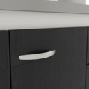 Kit Alacena Bajomesada Delos Dl682/1br 155cm Blanco Negro Blanco Fresno Negro