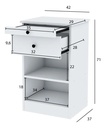 Mesa De Luz Desayunador Mld Centro Estant Blanco Mate Blanco