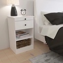 Mesa De Luz Desayunador Mld Centro Estant Blanco Mate Blanco