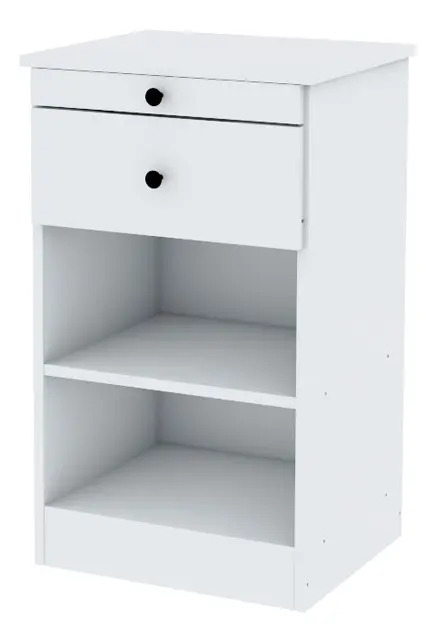 Mesa De Luz Desayunador Mld Centro Estant Blanco Mate Blanco