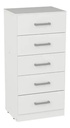 Chifonier Muebles Orlandi Melamina 5 Cajones Blanco Moderno Blanco