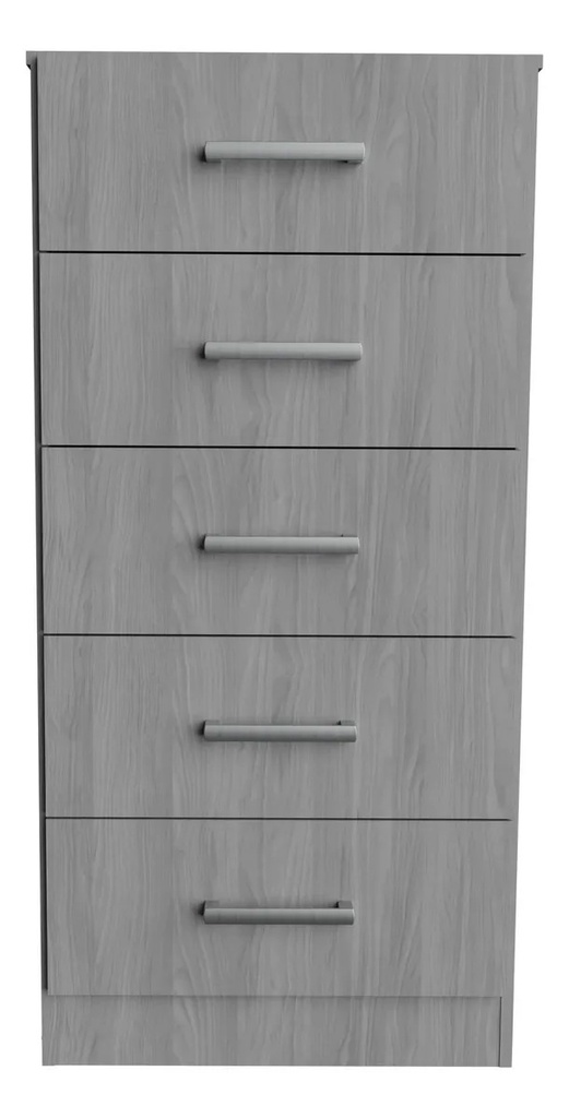 Comoda Moderna Chifonier Cajonera Melamina 5 Cajones 0,60 Jacarandá