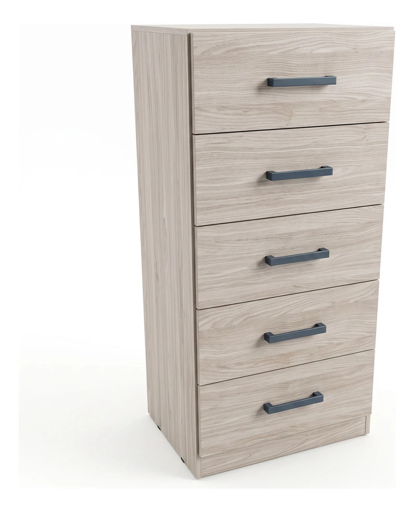 Comoda Moderna Chifonier Cajonera Melamina 5 Cajones 0,60 Jacarandá