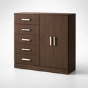 Comoda Chifonier Cajonera Orlandi 5 Cajones 1,20 Wengue Wengue