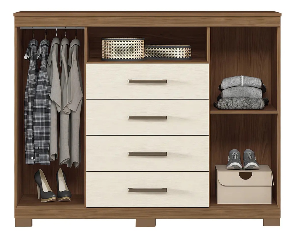 Cómoda Santos Andir Havana Master Mdp 12mm Beige Jatoba Placard Y Baúl/jatoba/arena