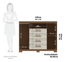 Cómoda Santos Andir Havana Master Mdp 12mm Beige Jatoba Placard Y Baúl/jatoba/arena