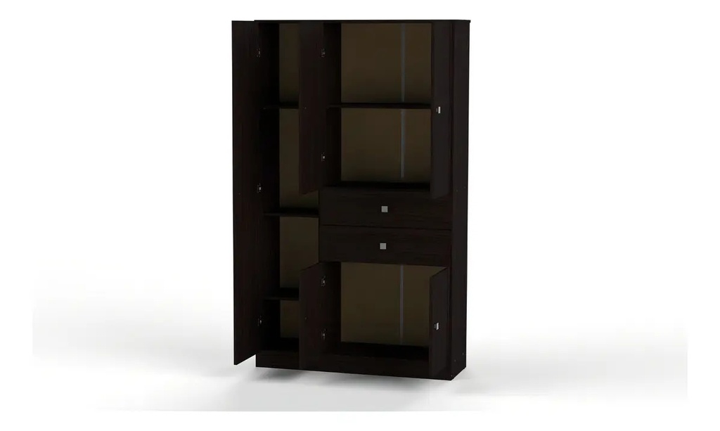Despensero Organizador Multiuso 5 Puerta 2 Cajones Corredera Marrón