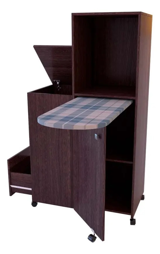 Organizador De Planchado Con Canasto Orlandi Wengue 681 Wengue