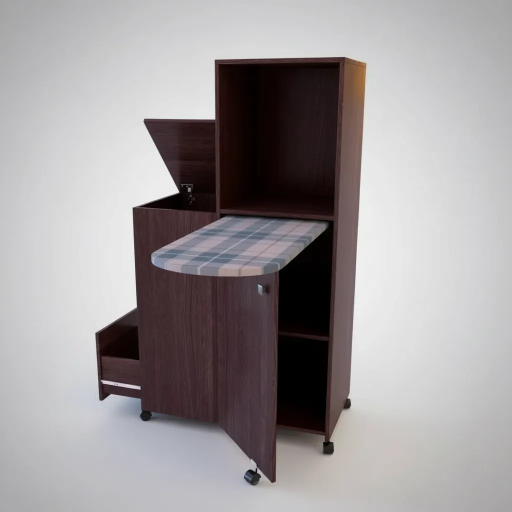 Organizador De Planchado Con Canasto Orlandi Wengue 681 Wengue