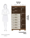 Cómoda De 1 Puerta 6 Cajones Con Patas Marabá Santos Andeira Placard Y Baúl/jatoba/arena
