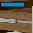 Cómoda De 1 Puerta 6 Cajones Con Patas Marabá Santos Andeira Placard Y Baúl/jatoba/arena
