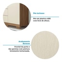 Cómoda De 1 Puerta 6 Cajones Con Patas Marabá Santos Andeira Placard Y Baúl/jatoba/arena