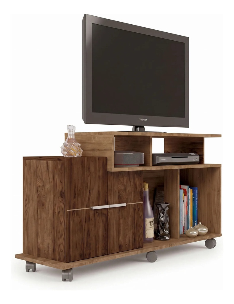 Rack Para Tv 40  Delos Sena Buriti/habana 120cm Buriti/habana