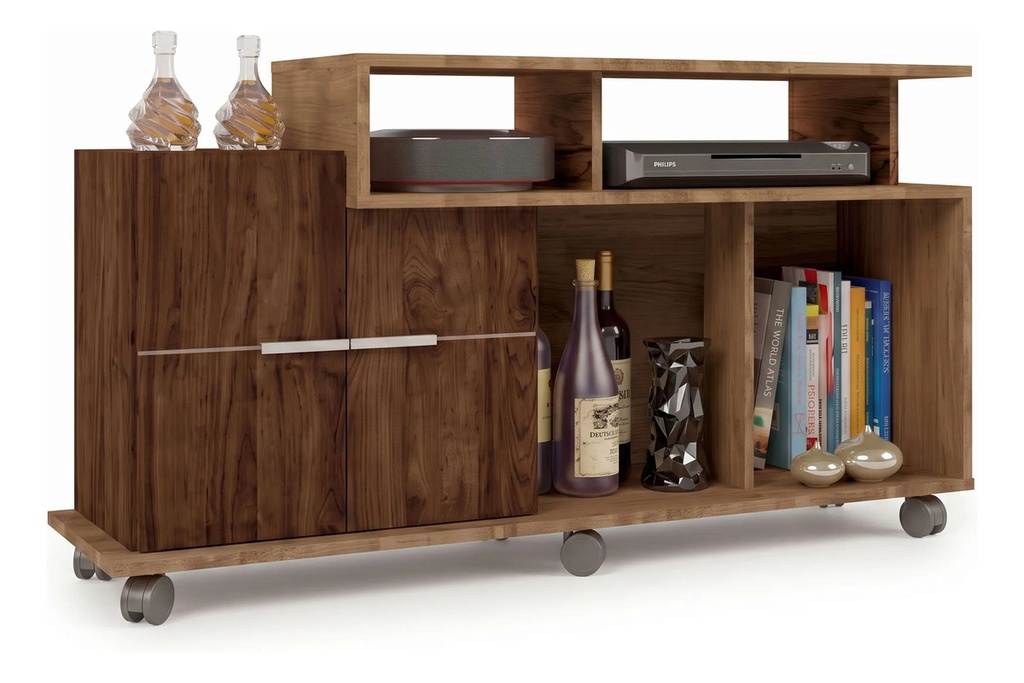 Rack Para Tv 40  Delos Sena Buriti/habana 120cm Buriti/habana