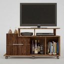 Rack Para Tv 40  Delos Sena Buriti/habana 120cm Buriti/habana