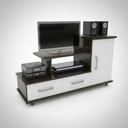 Rack Para Tv Orlandi 135cm Blanco/wengue Blanco/wengue