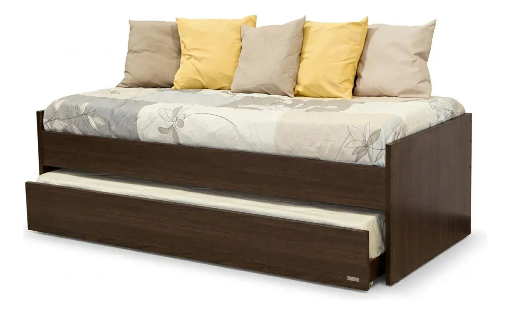 Divan Cama Platinum 957 2 Camas 1 Plaza 80x190 Color Tabaco Tabaco
