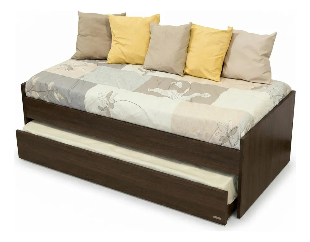 Divan Cama Platinum 957 2 Camas 1 Plaza 80x190 Color Tabaco Tabaco