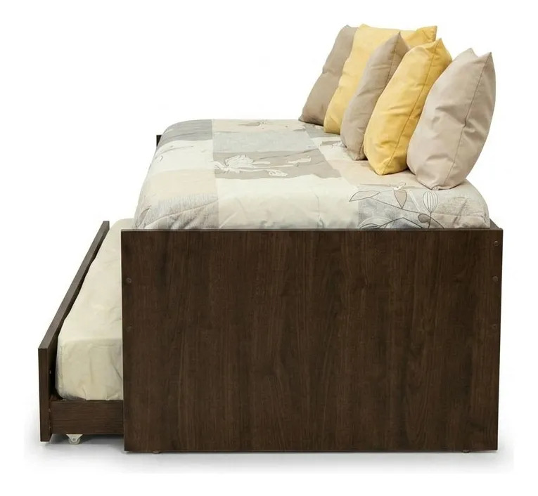 Divan Cama Platinum 957 2 Camas 1 Plaza 80x190 Color Tabaco Tabaco
