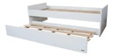Divan Cama Platinum 957 - 2 Camas 1 Plaza 80x190 Blanco Blanco Veta