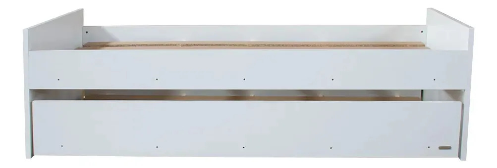 Divan Cama Platinum 957 - 2 Camas 1 Plaza 80x190 Blanco Blanco Veta