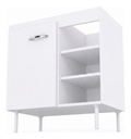 Bajomesada Delos 80cm Blanco 1 Puerta 3 Estantes Blanco