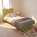 Cama Orlandi 1 Plaza Con Repisa Y Porta Juguete Verde Verde Infantil