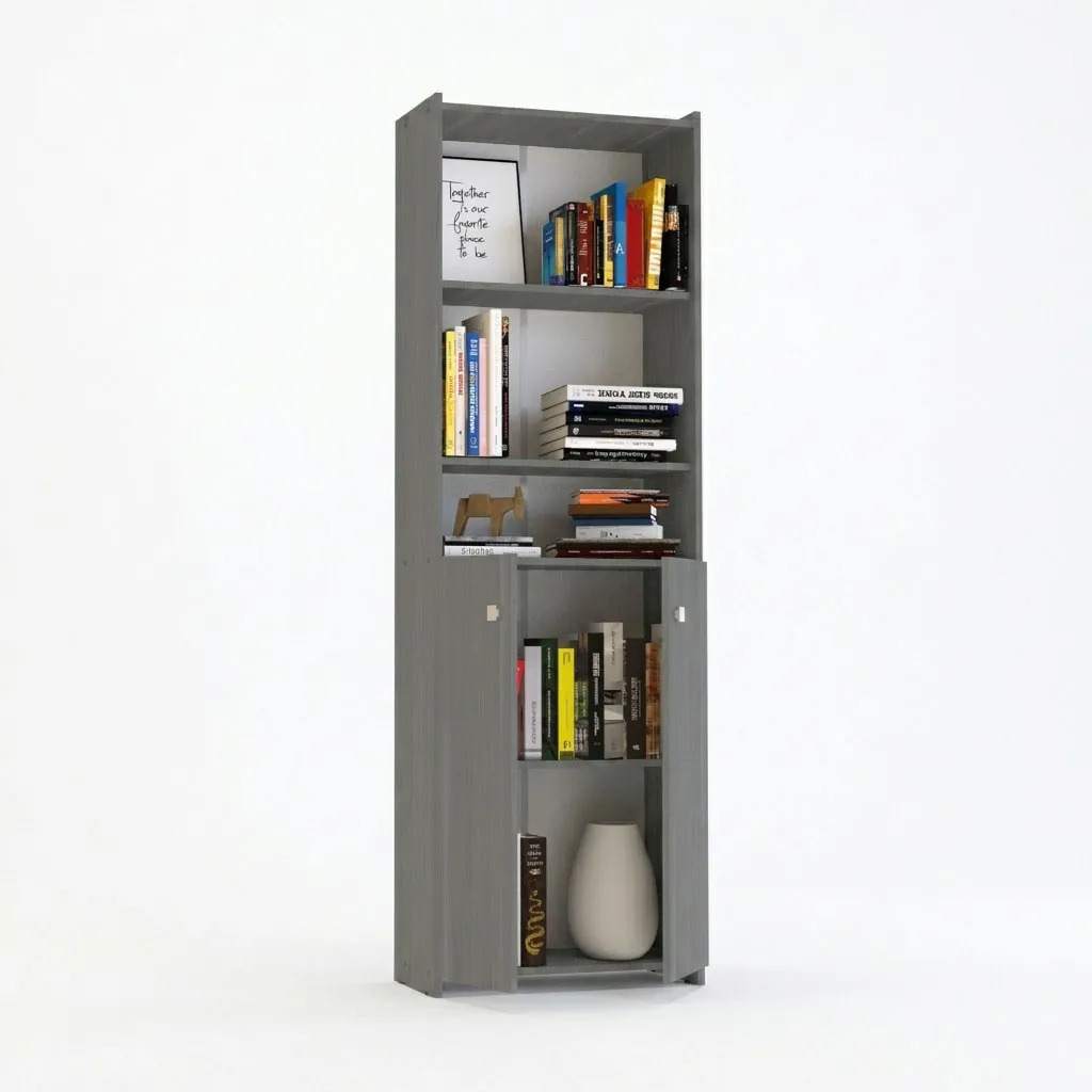 Biblioteca Orlandi 1424 Con Puertas Bajas Linosa 190cm Linosa