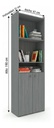 Biblioteca Orlandi 1424 Con Puertas Bajas Linosa 190cm Linosa