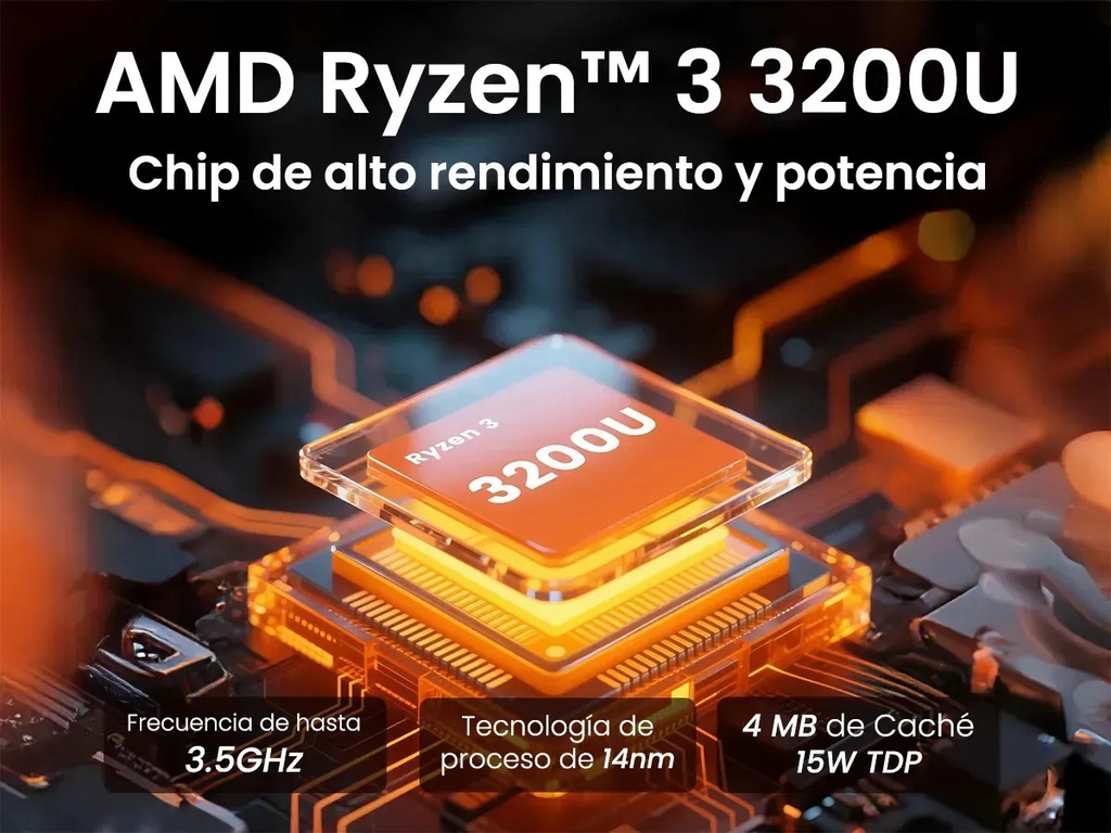 Notebook Gfast N-321r 15.6 Ryzen 3 3200u 8gb 240gb Win 11 Gris