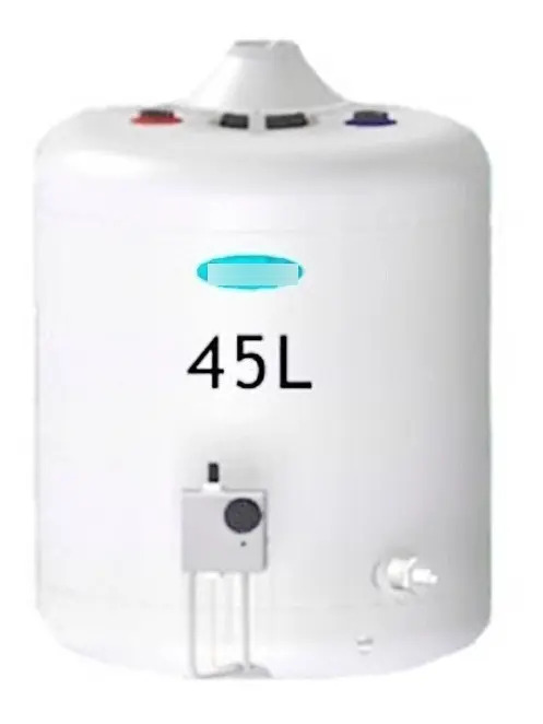 Termotanque Escorial 45 Lts Multigas Carga Superior Blanco Blanco