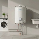 Termotanque Escorial 45 Lts Multigas Carga Superior Blanco Blanco